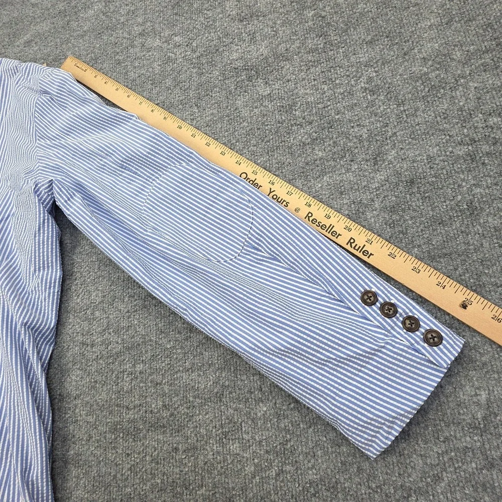 Chubbies Blazer Men's XL Blue Striped Seersucker Dapper Dude Pique NWT